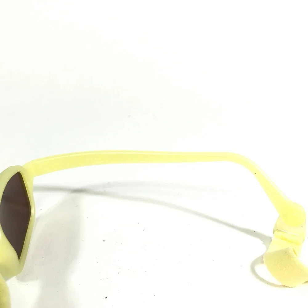 Miraflex Sunglasses NEW BABY 2 Yellow Rectangular Frames with Brown Lenses 42-14